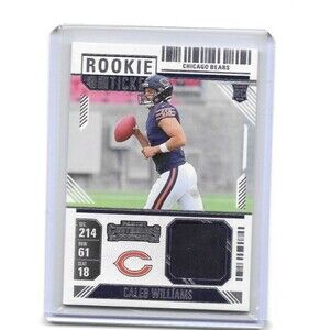 Caleb Williams 2024 Panini Contenders RC Rookie Ticket Swatch Jersey #RTS-CWS